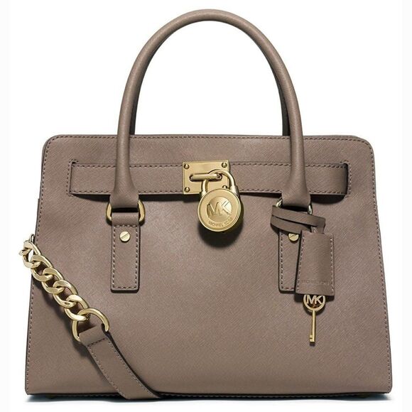 New! MICHAEL KORS Large East West Leather Handbag Satchel Bag Crossbody Bag - Picture 2 of 8